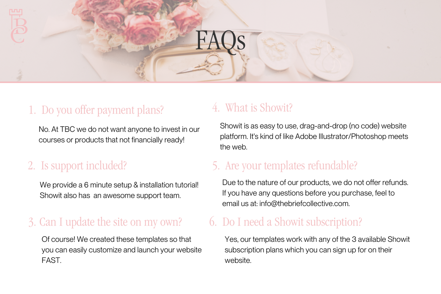 The Elegance Showit Template