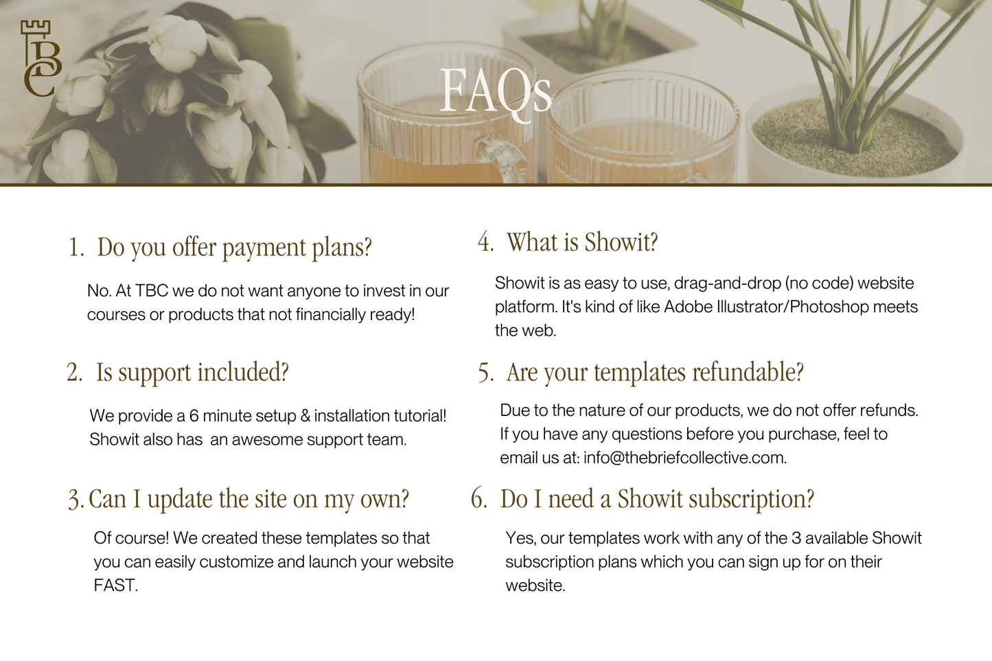 The Minimalist Showit Template