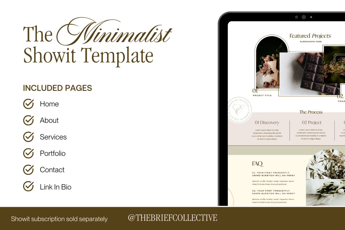 The Minimalist Showit Template