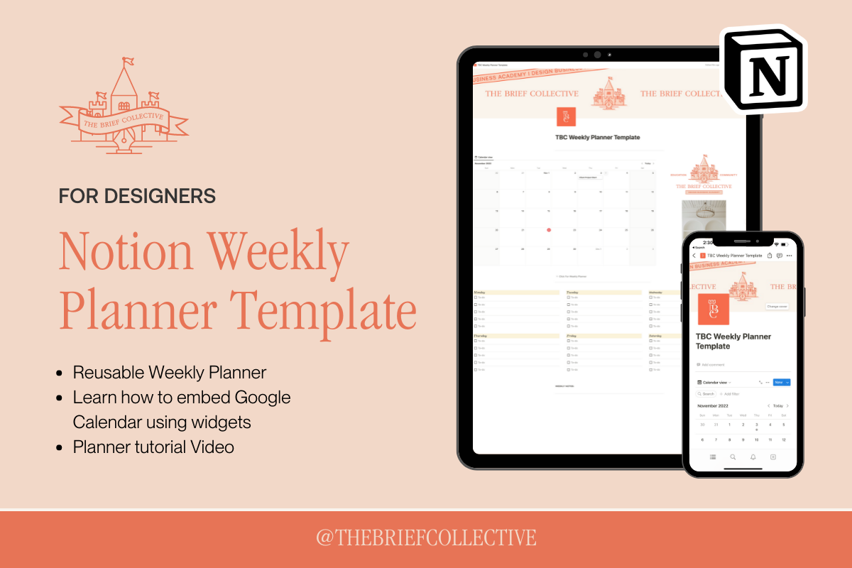 Notion Weekly Planner Template The Brief Collective