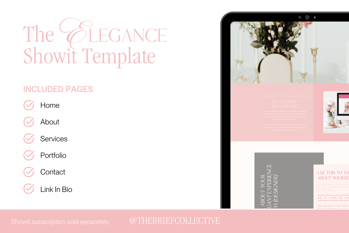 The Elegance Showit Template