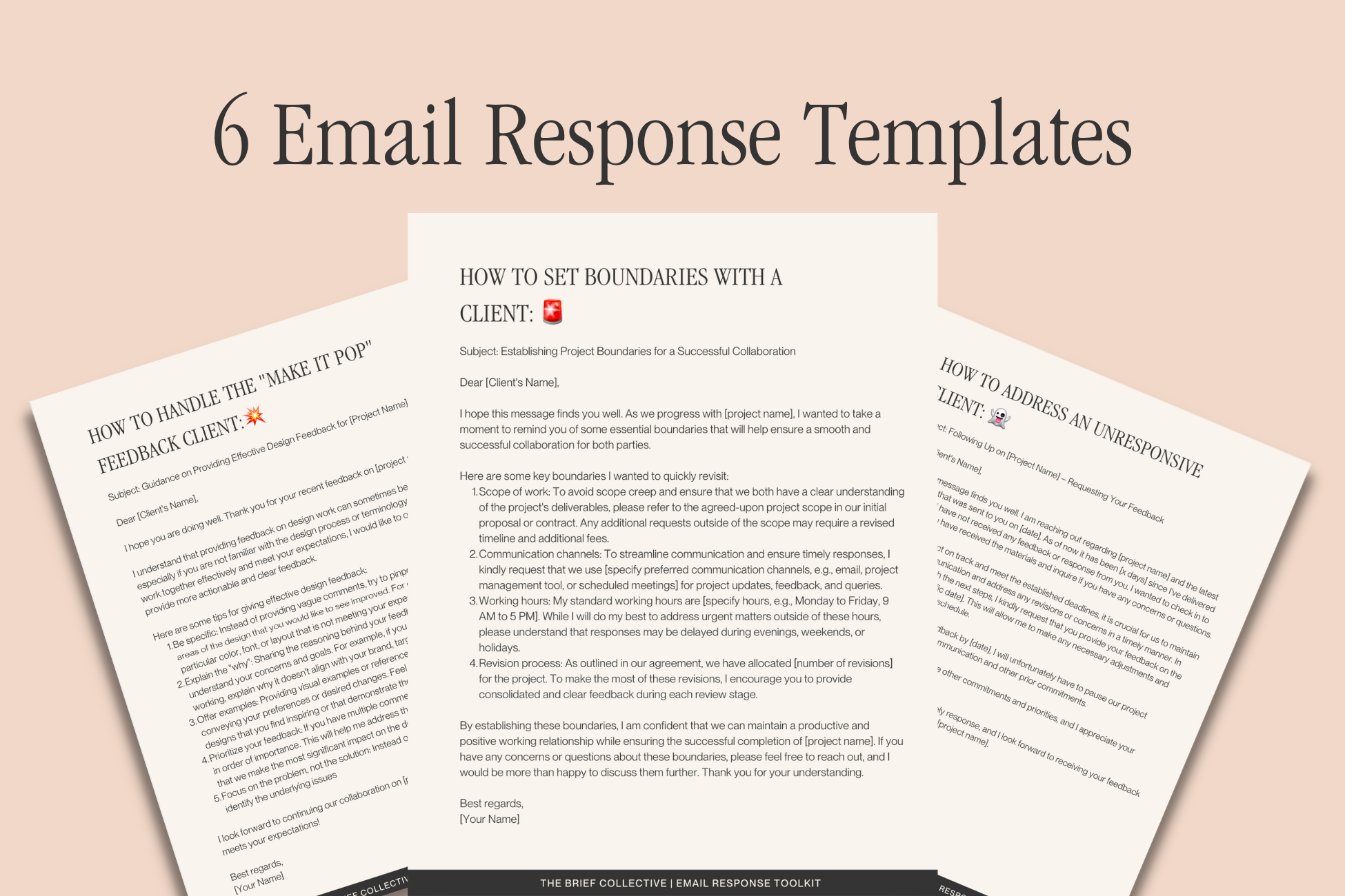 Inline Email Response Example Designer's Email Response Toolkit – The Brief Collective